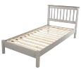 Corona Grey Washed Single Slatted Bed with Low Foot End.